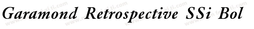 Garamond Retrospective SSi Bold Italic字体转换